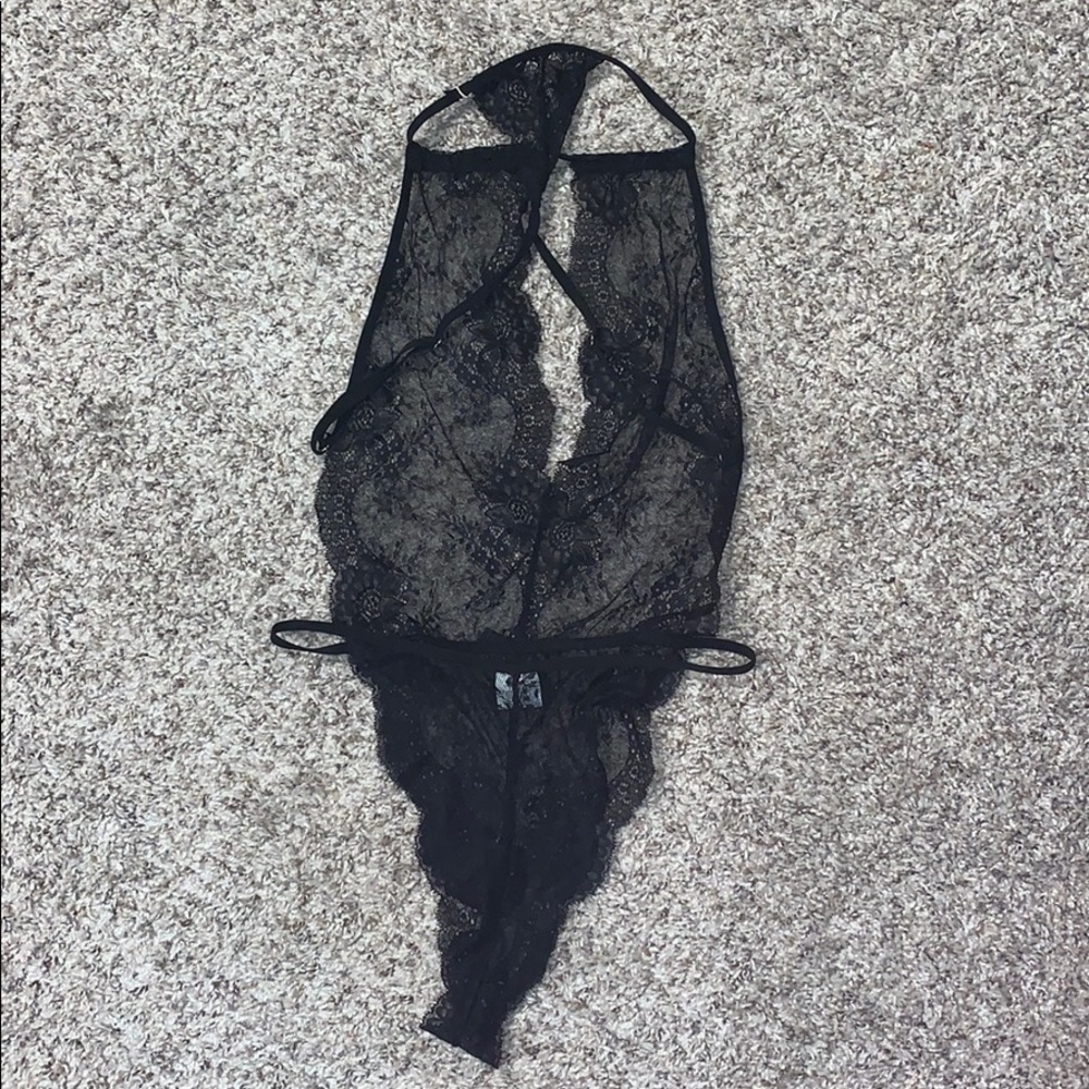 Black lace bodysuit